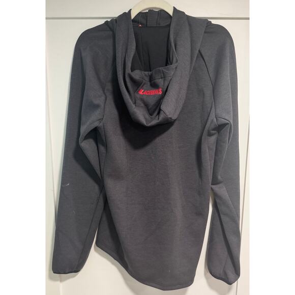 NWT CCM Hockey Chicago Blackhawks 1/4 Zip Hooded Pullover Fleece Size S - Picture 2 of 3